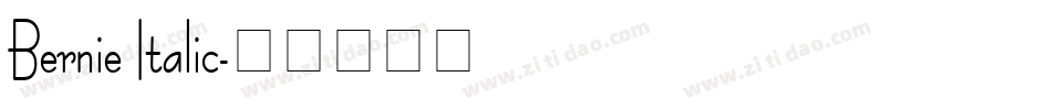 Bernie Italic字体转换